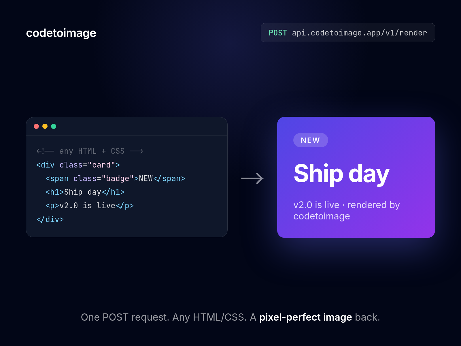 Code to Image API, CLI and MCP - Secondary Image