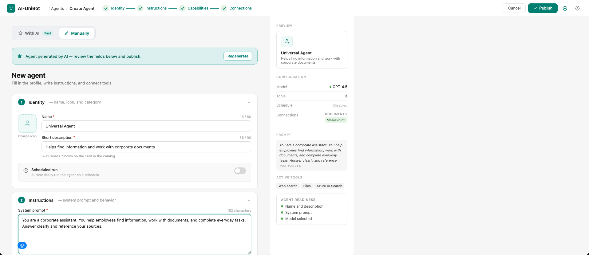 AI-UniBot Personal Assistant and Corporate Chatbot - Secondary Image