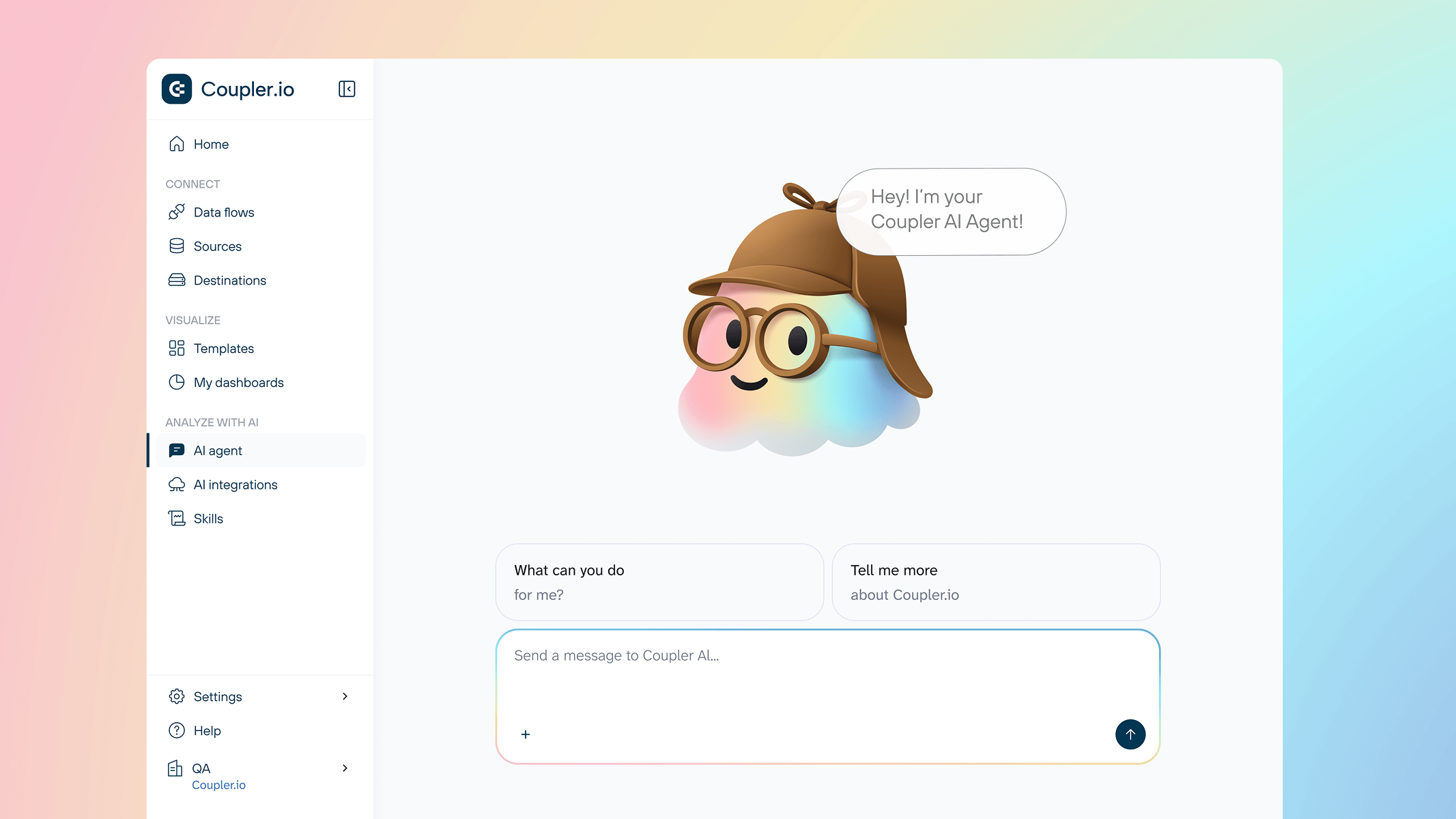 AI Agent mascot for the no-code data integration platform Coupler.io - Secondary Image