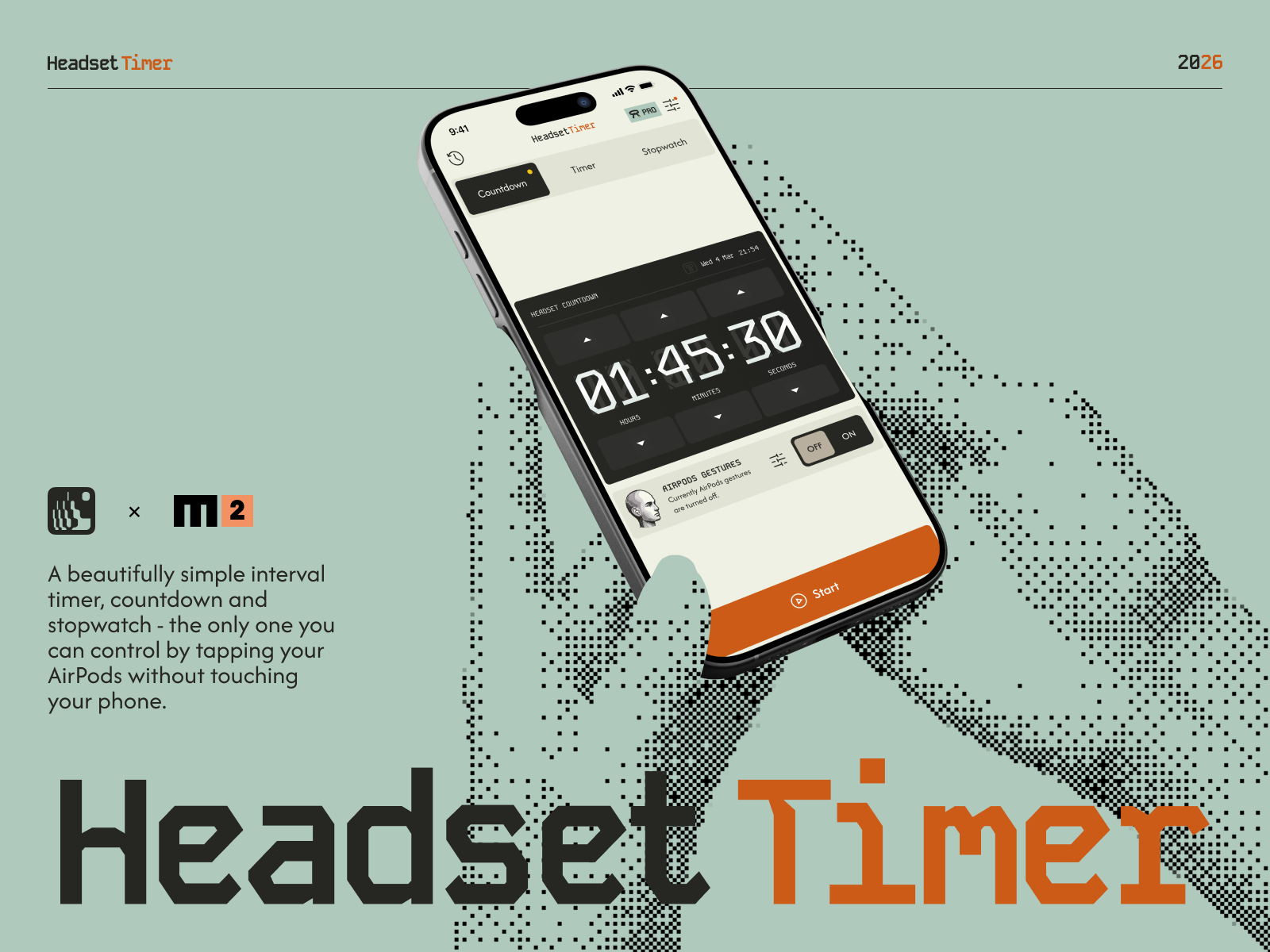 Headset Timer – A Screen-Free Timer Controlled with AirPods - Primary Image