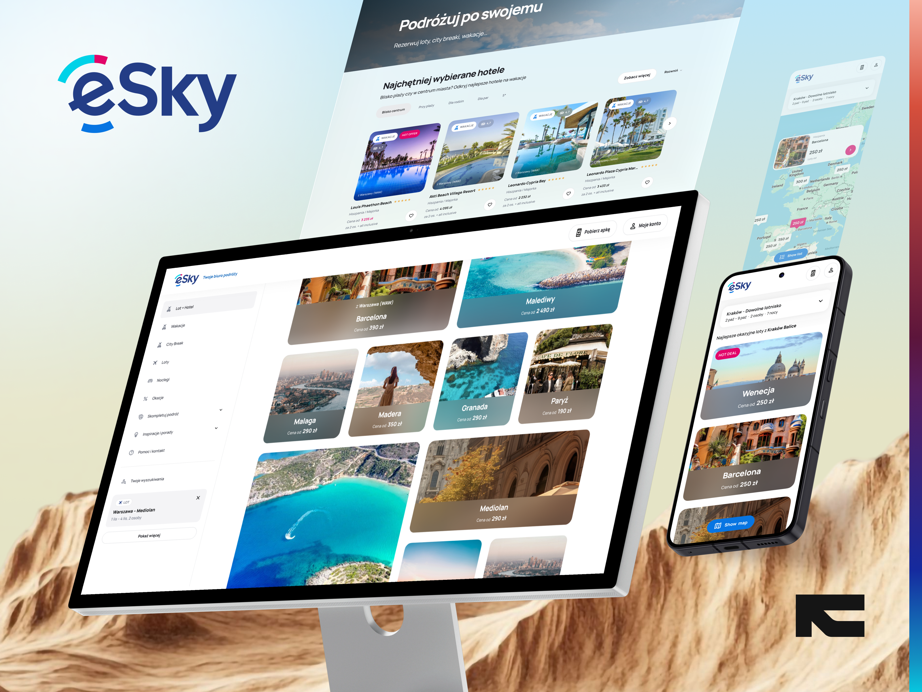 eSky Website & App Redesign - Primary Image