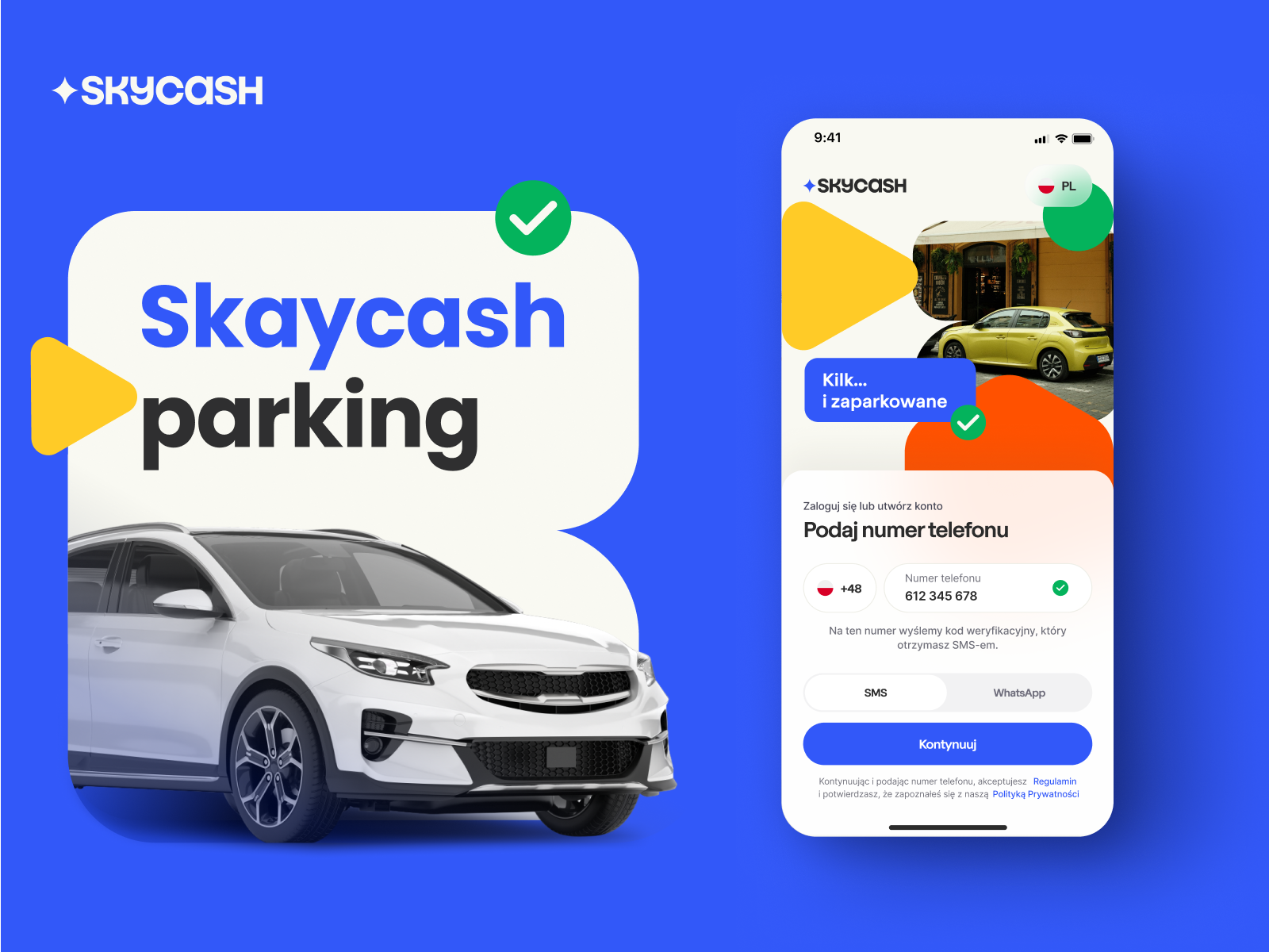 Skycash – redesign aplikacji mobilnej do parkowania i płatności miejskich - Primary Image